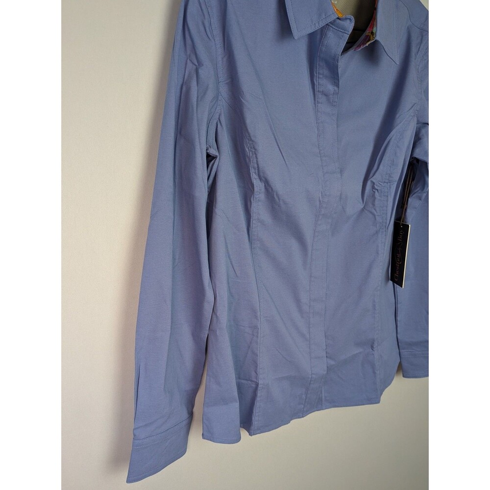 Chestnut Bay Women's L Annie-O Western Show Lavender Shirt Zip Button Horse - Picture 2 of 16